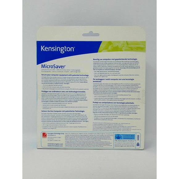 Microsaver Keyed Ultra Laptop Lock, 6 Ft. Steel Cable, Two Keys Kensington 6406 - Picture 4 of 5